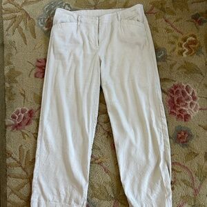 J. Jill Linen Stretch Pants | Size 12 Petite - EUC - light beige/natural